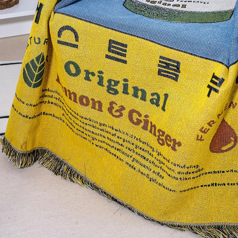 Yellow kombucha blanket
