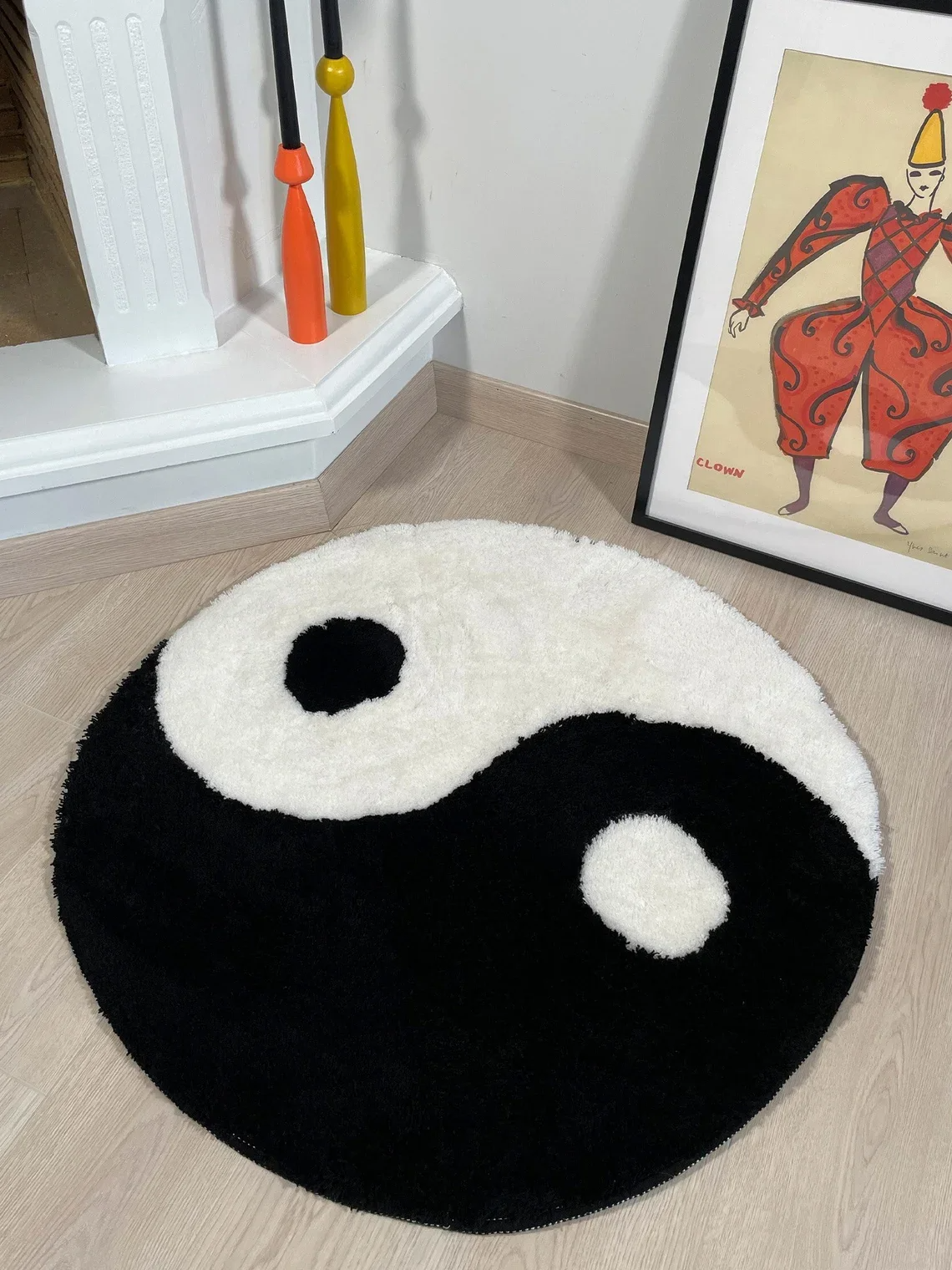Yin and yang rug