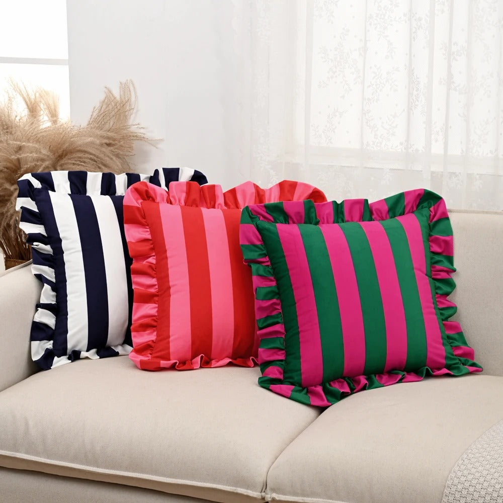 Frilled border cushion cover-gr