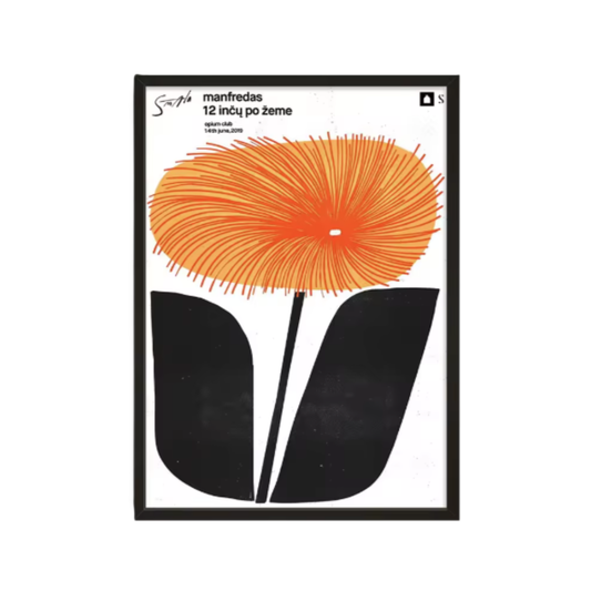 Orange flower graphic