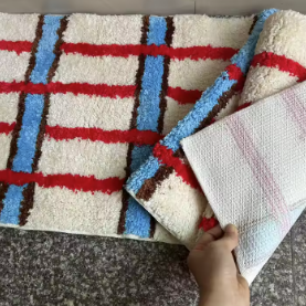 Bright grid rug