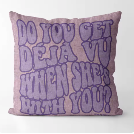 Pop text cushion cover