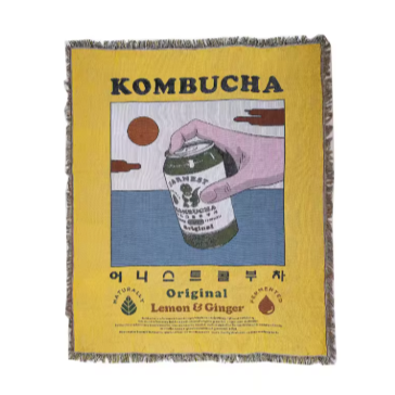 Yellow kombucha blanket