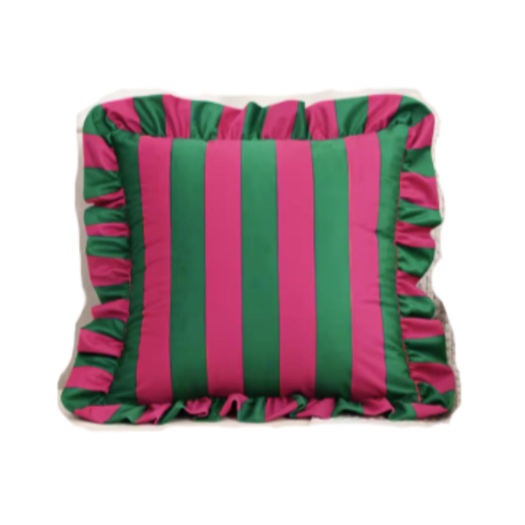 Frilled border cushion cover-gr