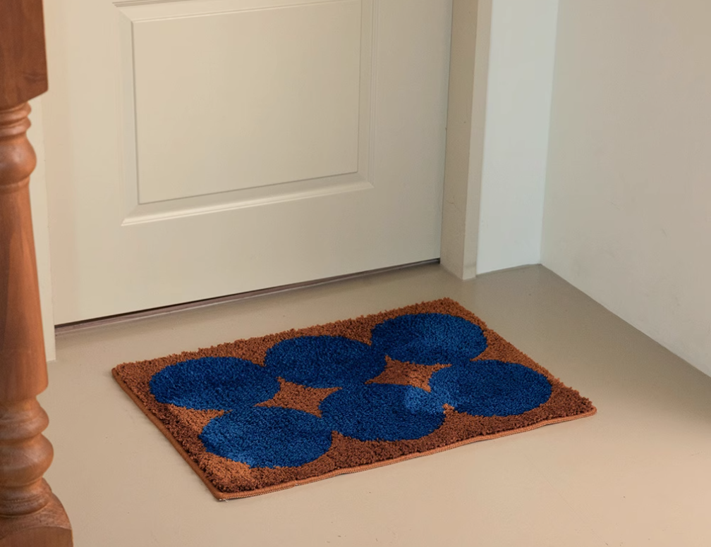 Browny blue rug