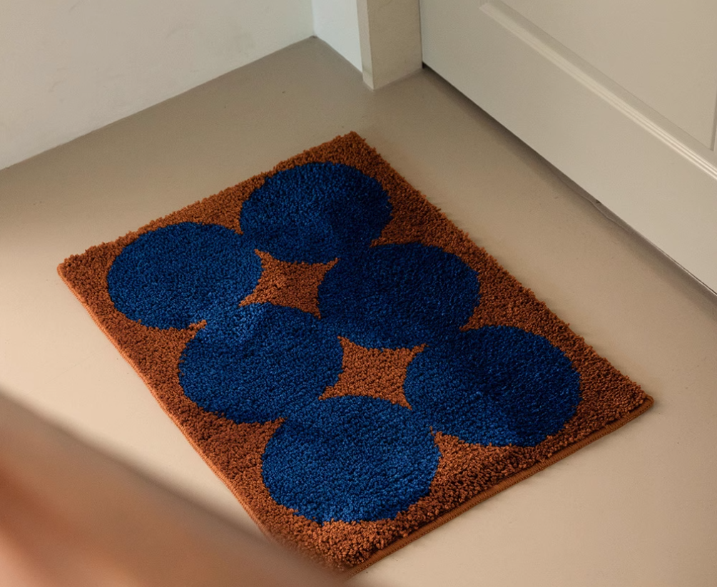 Browny blue rug