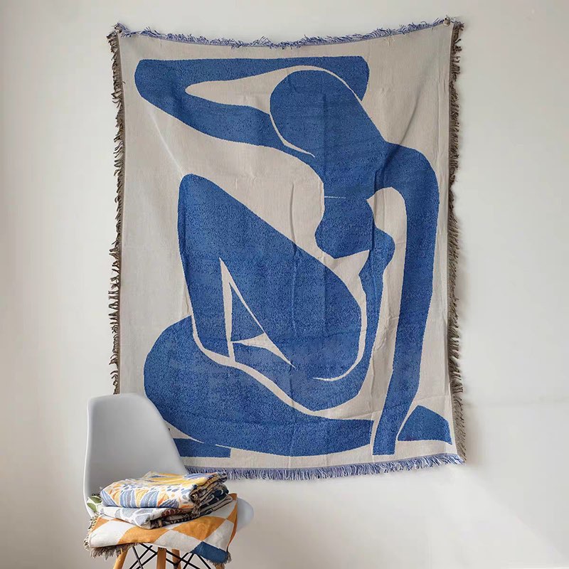 Woman portrait blanket