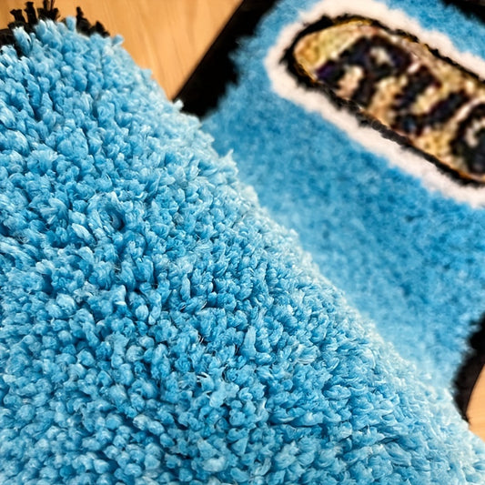 Blue lighter rug