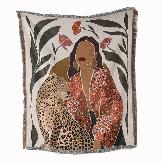Ladies Leopard blanket
