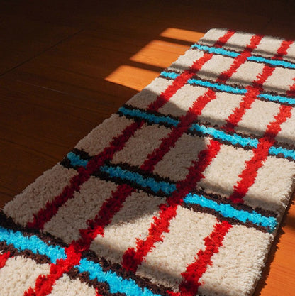 Bright grid rug