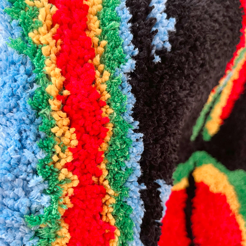 Neon girls body rug