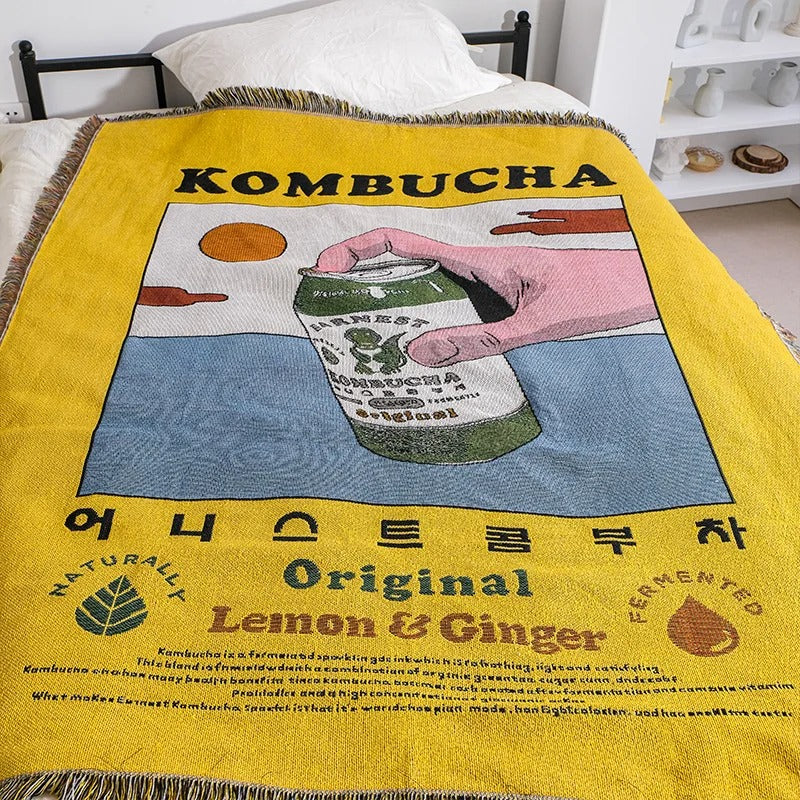 Yellow kombucha blanket