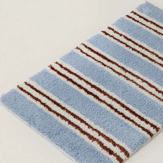 Blue browny stripe rug