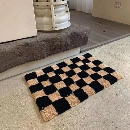 Block check rug