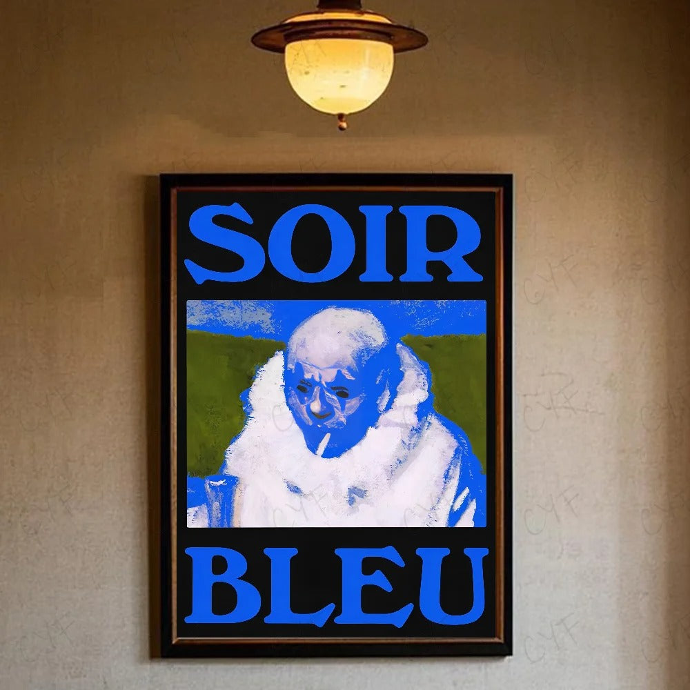 Soir blue graphic
