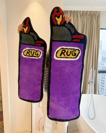 Purple lighter rug