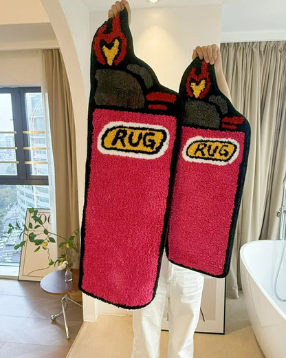 Pink lighter rug