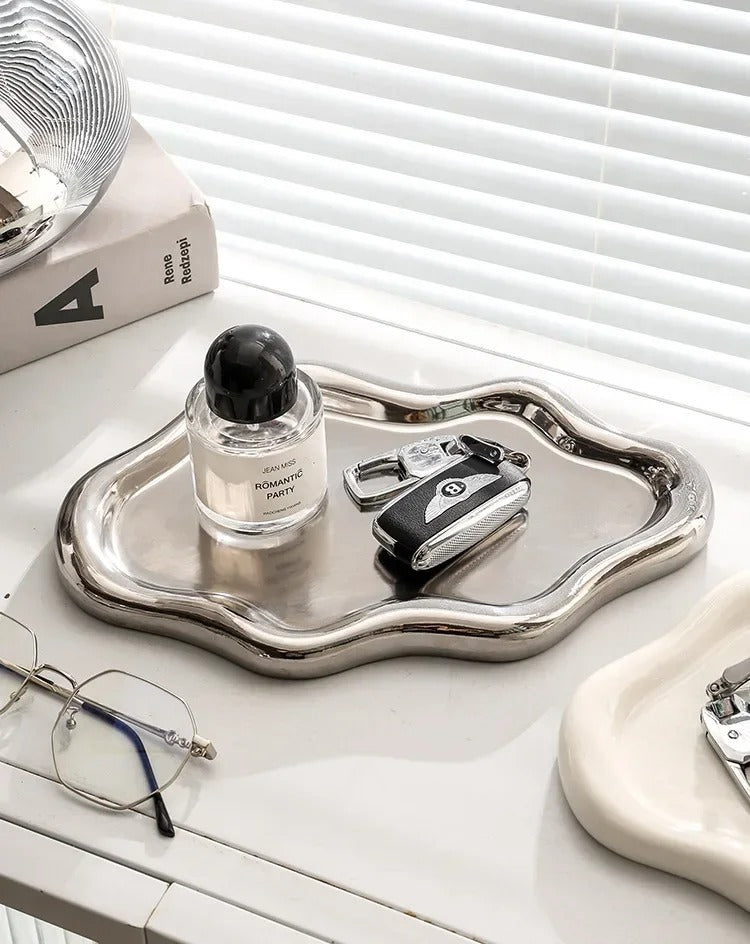 Ceramic wavy tray-sl